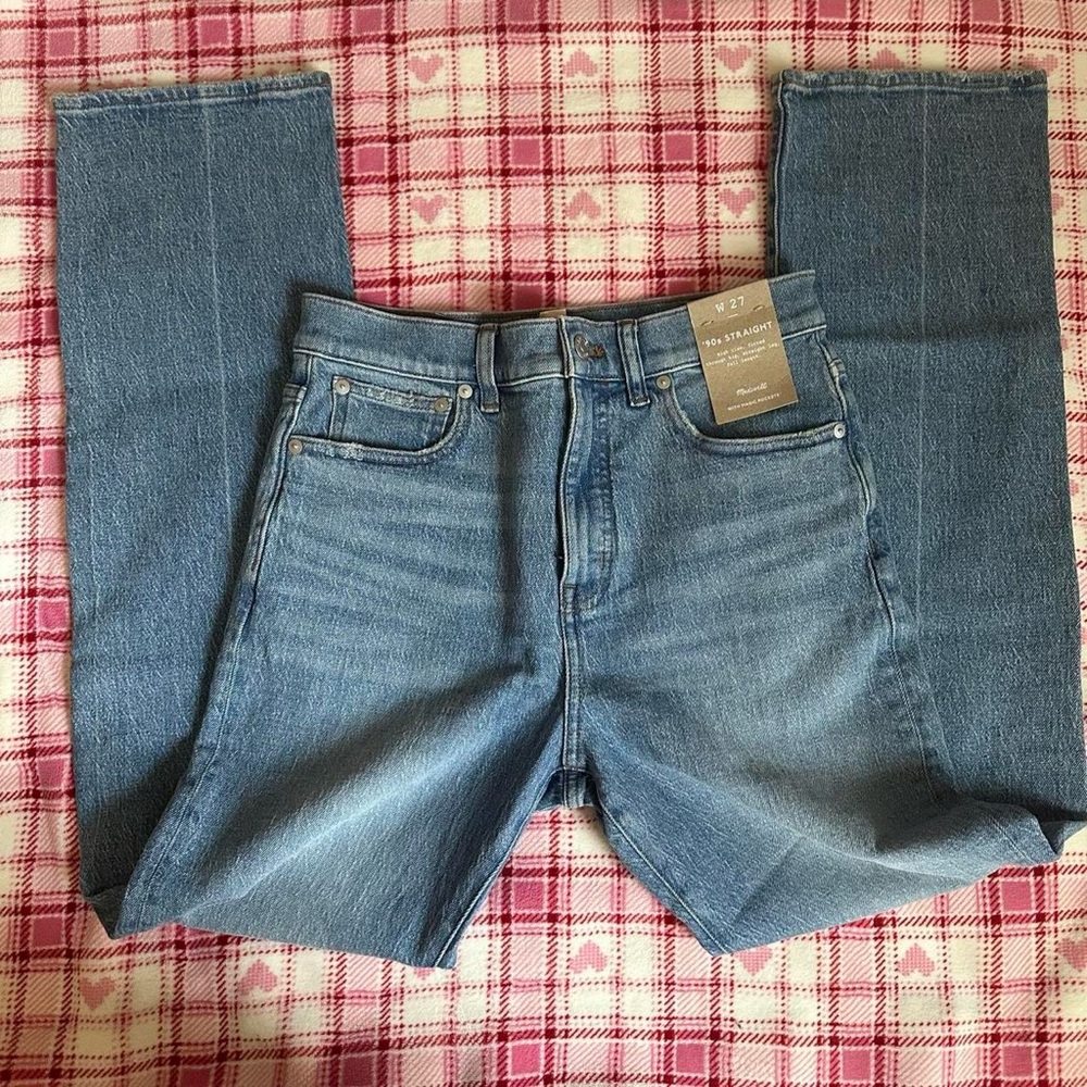 Madewell Blue Straight Jeans Versatile Everyday Style